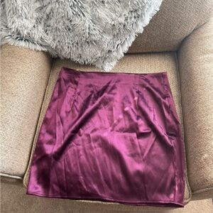 Zara Purple Satin Skirt